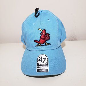 St Louis Cardinals Hat Cap Fitted XL Blue 47 Franchise Cooperstown MLB Mens